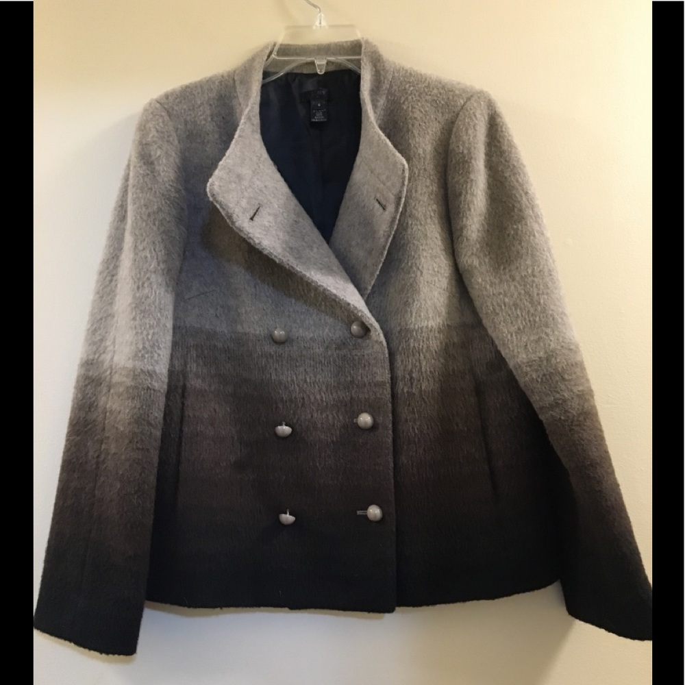 RARE J.Crew Ombre Wool Pea Coat 8 - Picture 2 of 8